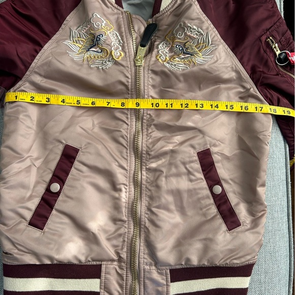 Alpha Industries Reversible Souvenir Limited Edition Eagle Japan Jacket Size XS - Picture 14 of 15